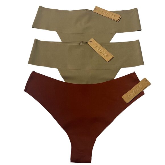 SKIMS Naked Thongs Lot of 3 Desert + Saffron XXS + Conditional Bonus - Picture 1 of 9